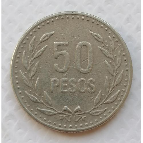 Колумбия 50 песо 2011г.