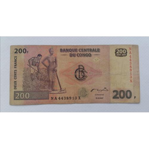 Конго ДР 200 франков 2007г. F. 