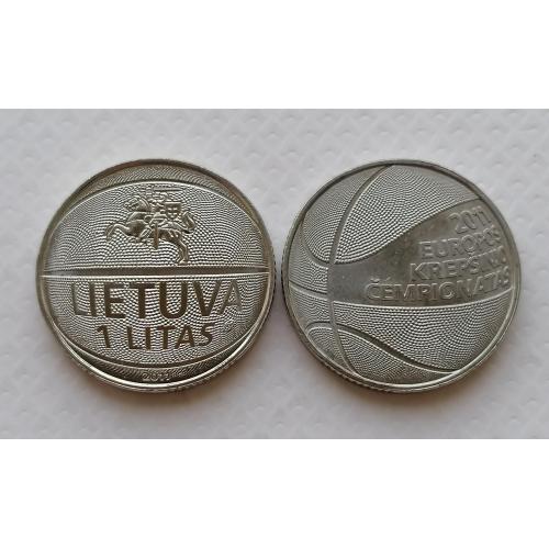 Литва 1 литас 2011г. ЧЕ по баскетболу. 