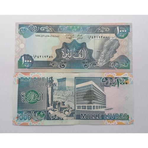 Ливан 1000 ливров 1988г. UNC. 