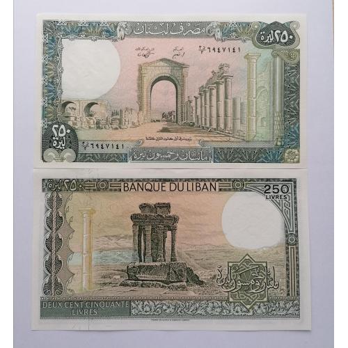 Ливан 250 ливров 1988г. UNC. 