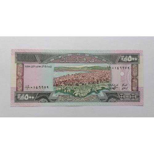 Ливан 500 ливров 1988г. UNC. 