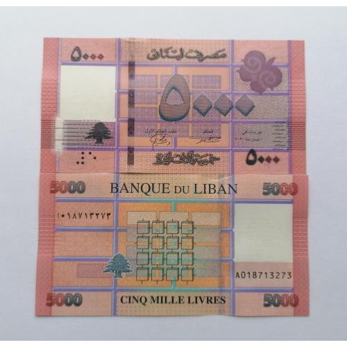 Ливан 5000 ливров 2021г. UNC. 