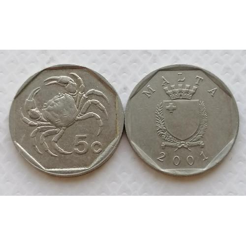 Мальта 5 центов 2001г.