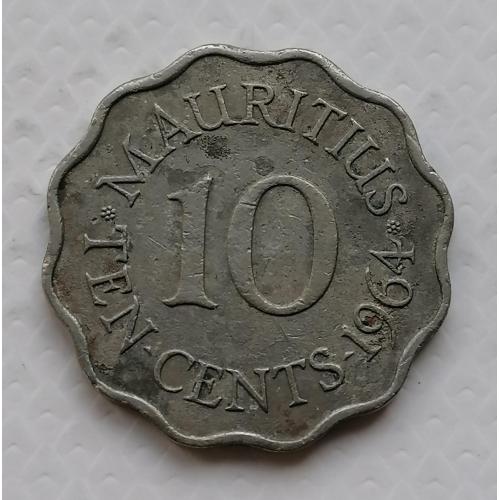 Маврикий 10 центов 1964г. R редкая. 