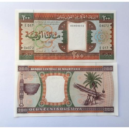 Маврикий 200 угий 2002г. UNC. 