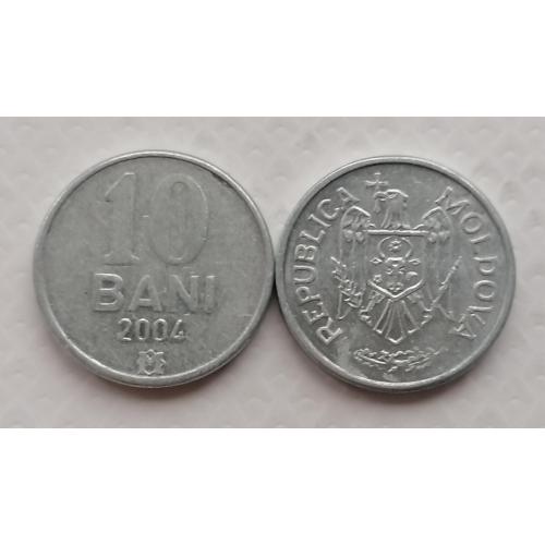 Молдова 10 бани 2004г.