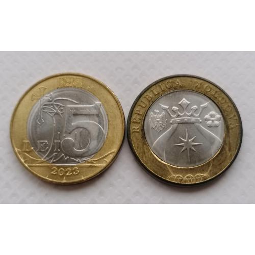 Молдова 5 леев 2023г.