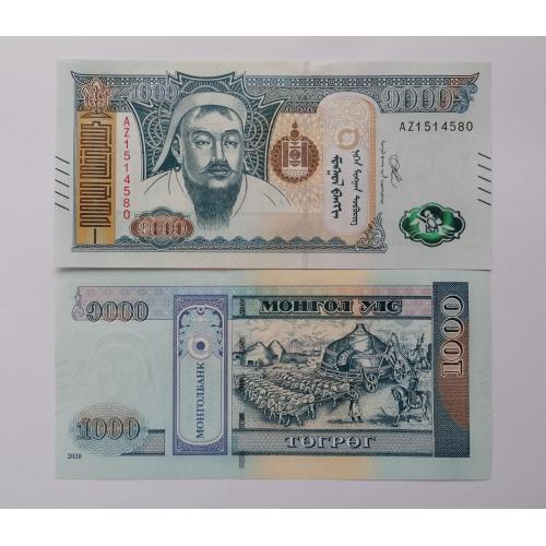 Монголия 1000 тугриков 2020г. UNC. 