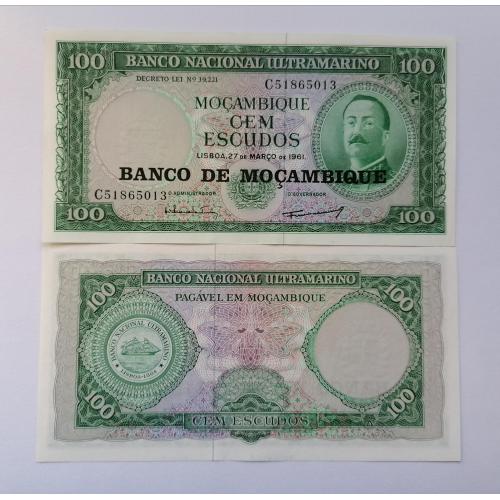 Мозамбик 100 Эскудо 1961г. UNC. 