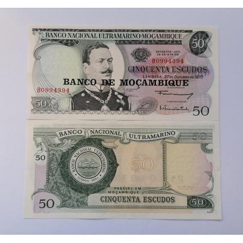 Мозамбик 50 эскудо 1970г. UNC. 