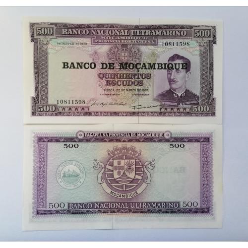 Мозамбик 500 эскудо 1976г. UNC. 