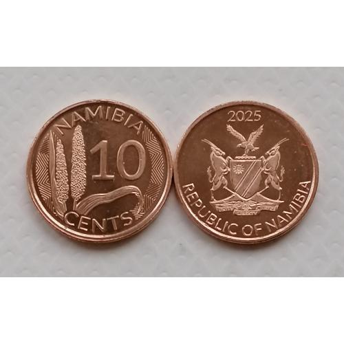 Намибия 10 центов 2025г.