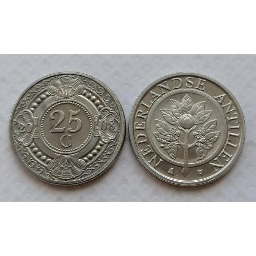 Нидерландские Антильские острова 25 центов 2008г.