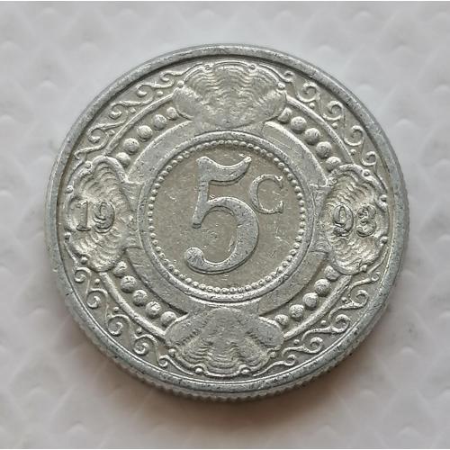 Нидерландские Антильские острова 5 центов 1993г.