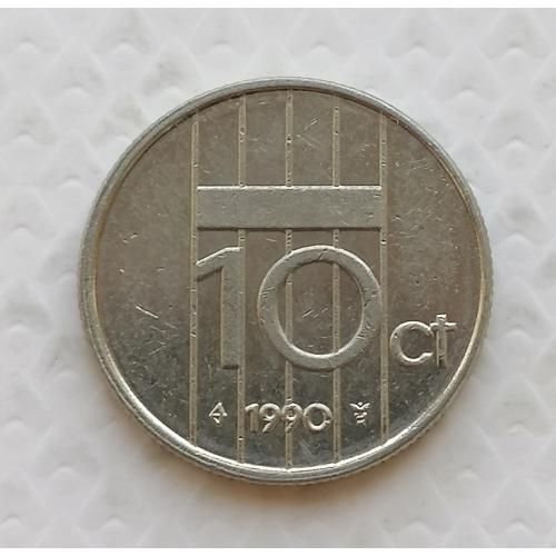Нидерланды 10 центов 1990г.
