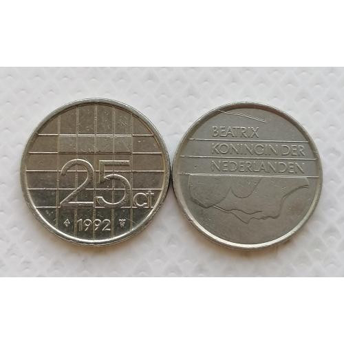 Нидерланды 25 центов 1992г.