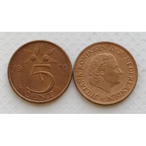 Нидерланды 5 центов 1976г.