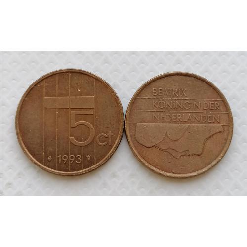 Нидерланды 5 центов 1993г.