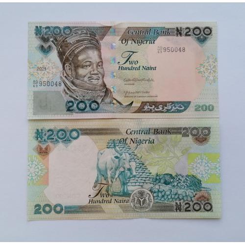 Нигерия 200 найра 2021г. UNC. 