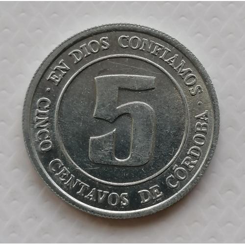 Никарагуа 5 сентаво 1974г.