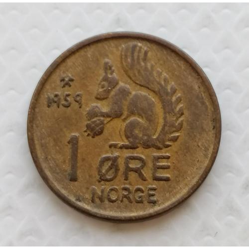 Норвегия 1 эре 1959г.