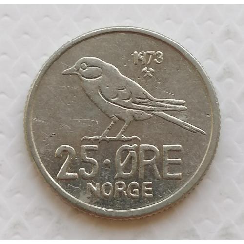 Норвегия 25 эре 1973г. 