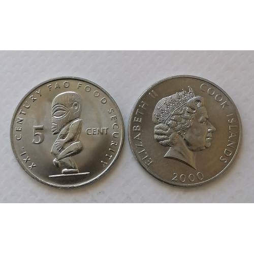 Остров Кука 5 центов 2000г. ФАО 