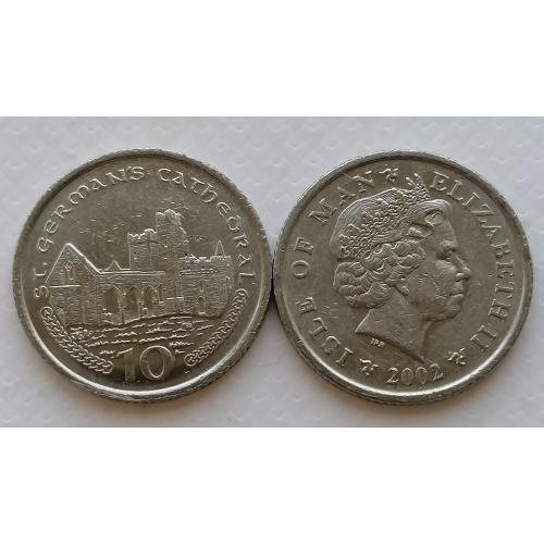 Остров Мэн 10 пенсов 2002г.