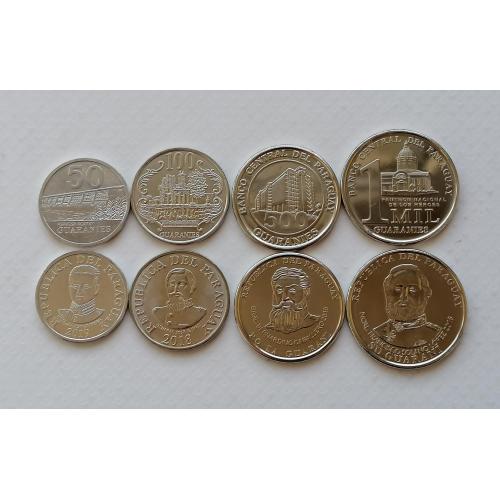 Парагвай 4 монеты 2018-19гг.