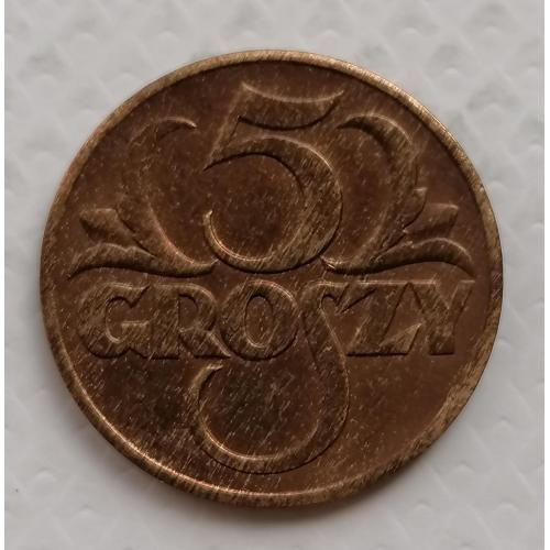 Польша 5 грош 1938г.