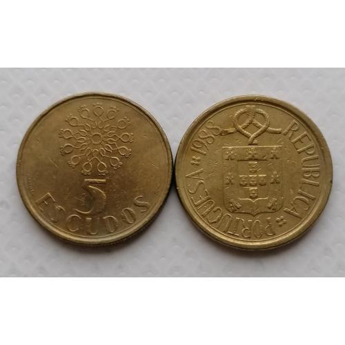 Португалия 5 Эскудо 1988г.