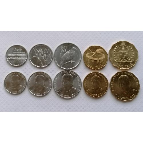 Самоа 5 монет 2011г. 