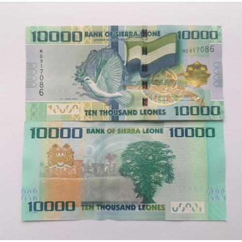 Сьерра-Леоне 10 000 леоне 2021г. UNC. 