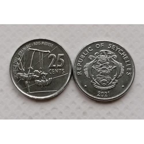 Сейшельские острова 25 центов 2021г.
