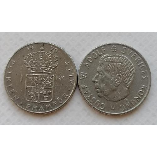 Швеция 1 крона 1970г.