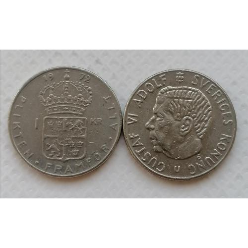 Швеция 1 крона 1972г.