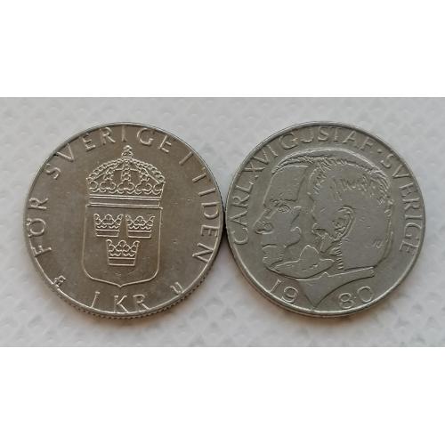 Швеция 1 крона 1980г.