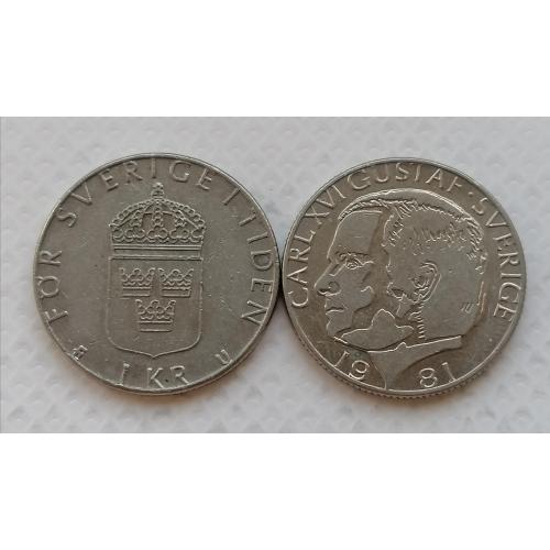 Швеция 1 крона 1981г.