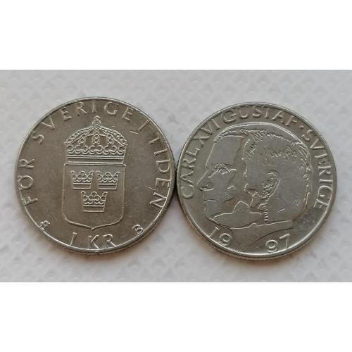 Швеция 1 крона 1997г.