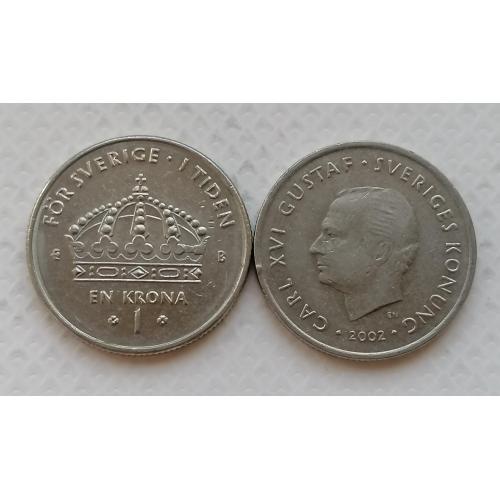Швеция 1 крона 2002г.