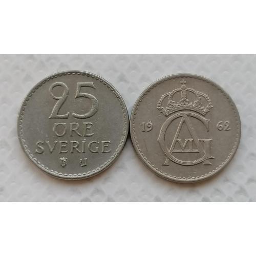 Швеция 25 ере 1962г.