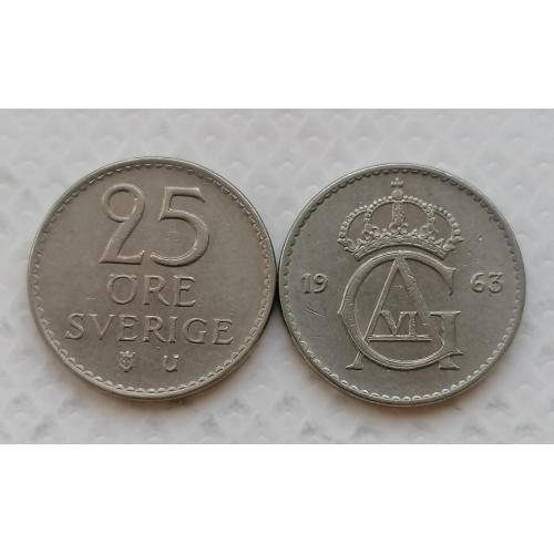Швеция 25 ере 1963г.