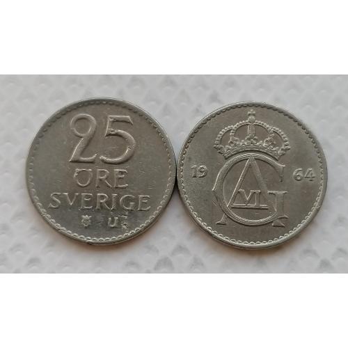 Швеция 25 ере 1964г.