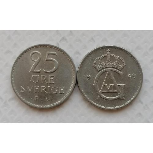 Швеция 25 ере 1969г.