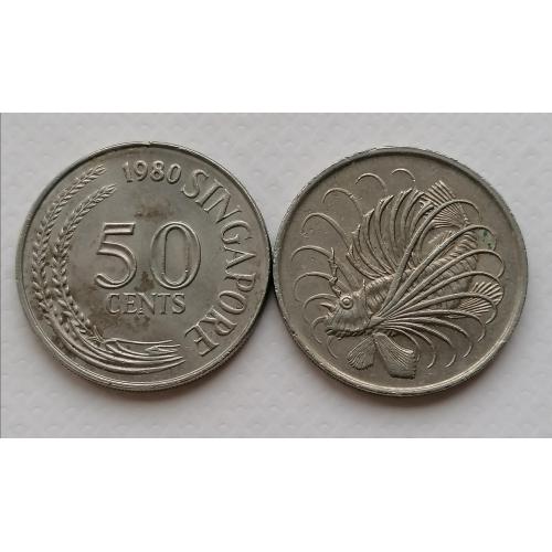 Сингапур 50 центов 1980г. 