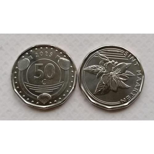 Синт-Мартен 50 центов 2025г. 