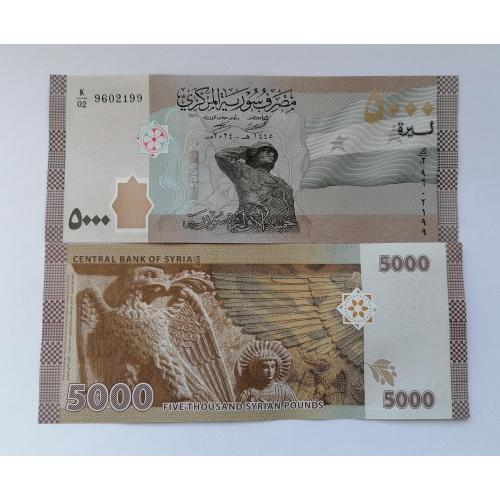 Сирия 5000 фунтов 2024г. UNC. 
