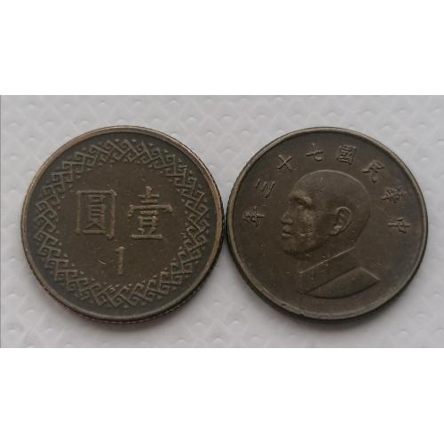 Тайвань 1 доллар 1984г.