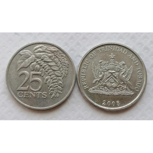 Тринидад и Тобаго 25 центов 2008г.